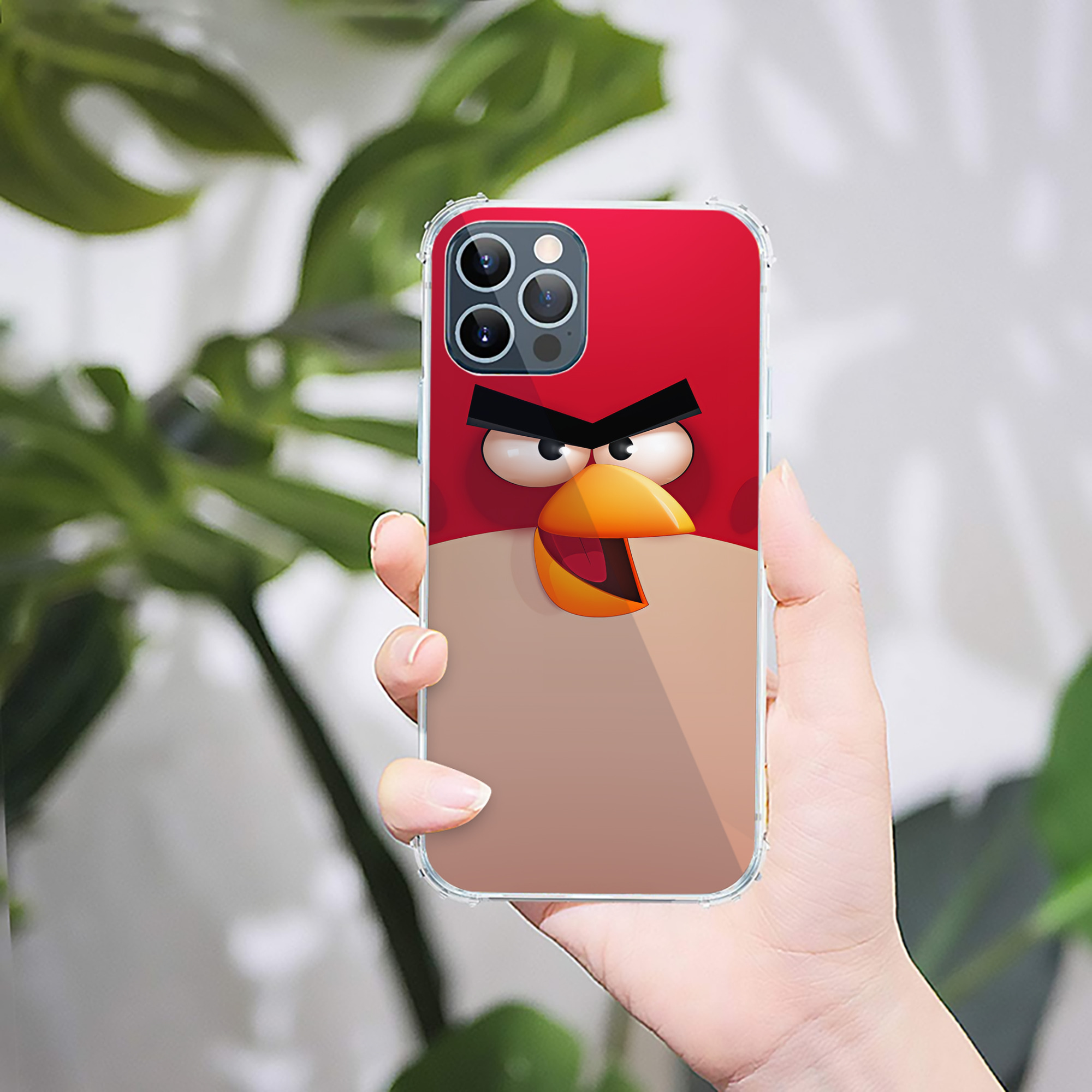 （画像用） Angry Birds アングリーバード 【iPhone 12シリーズ対応】透明スマホケース（クリアソフトケース）